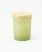 Frosted Geurkaars met Houten Deksel