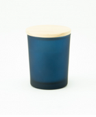 Frosted Geurkaars met Houten Deksel