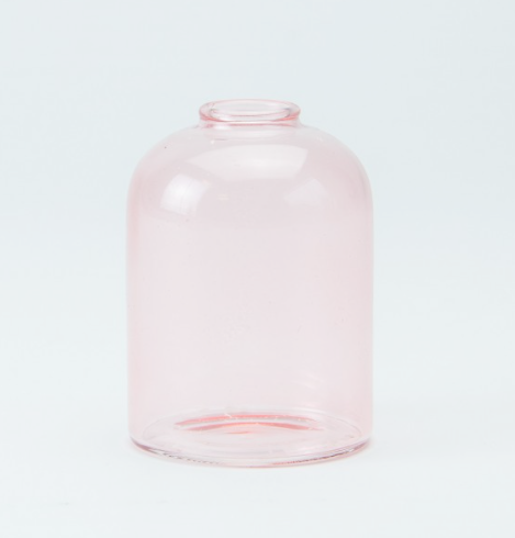 mini vaasje in het zacht roze