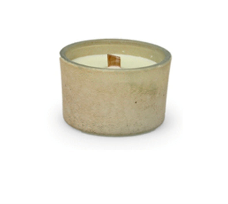Luxe Stone Kaars met Houten Lont