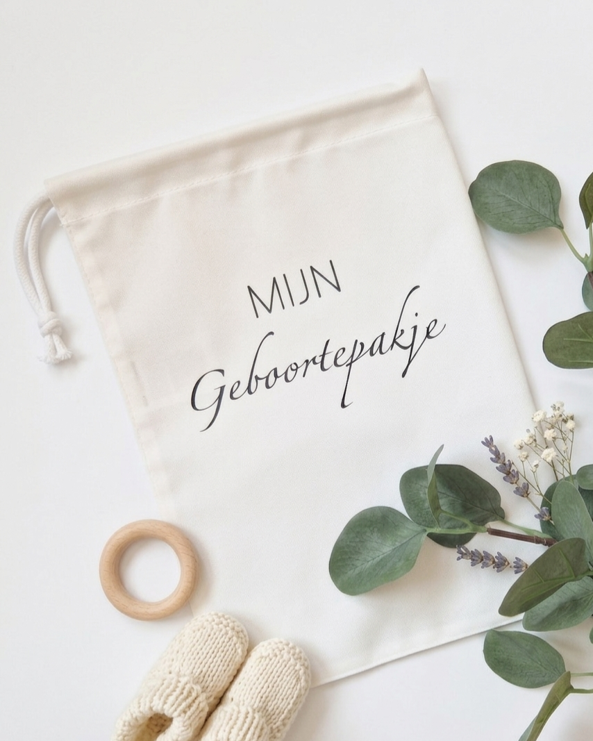 Mijn geboortepakje bewaarzakje